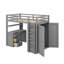Lit mezzanine avec bureau à tiroirs et garde-robe intégrés-914793215-914793214