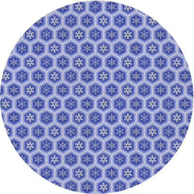 Bleu géométrique Tapis décoratif