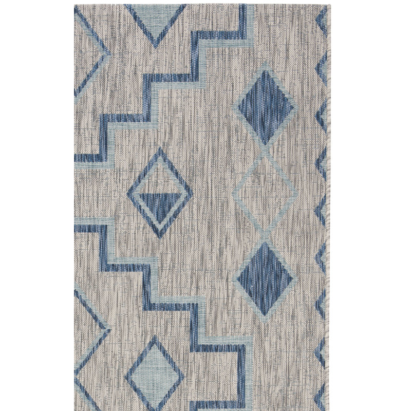 Amarien Geometric Indoor/Outdoor Area Rug, Rectangle 2'7" x 5'