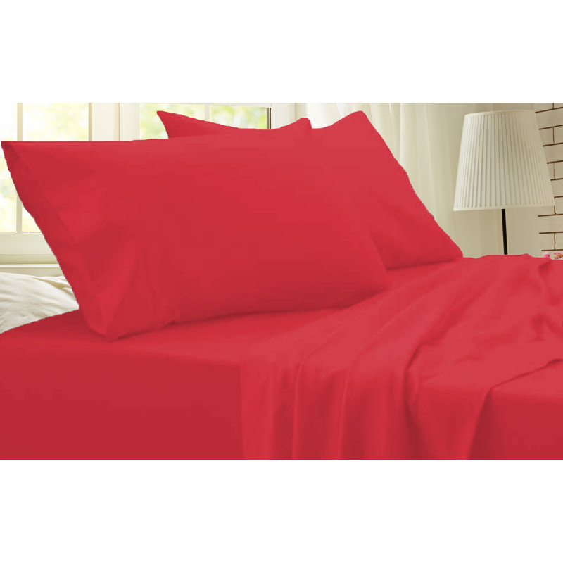 Ensemble de draps en rayonne de bambou de qualité supérieure 4 pièces, Ensemble de draps très grand californien avec 2 t