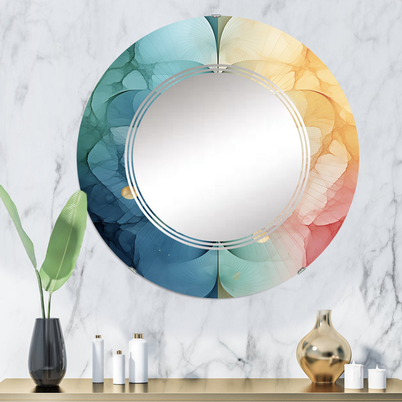 Reinart - Miroir mural moderne rond, 32 po x 32 po