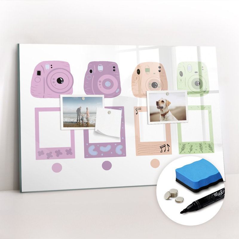 Magnetic Glass Photo Memo Board