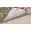 Tapis vert floral en laine touffeté à la main-950875329