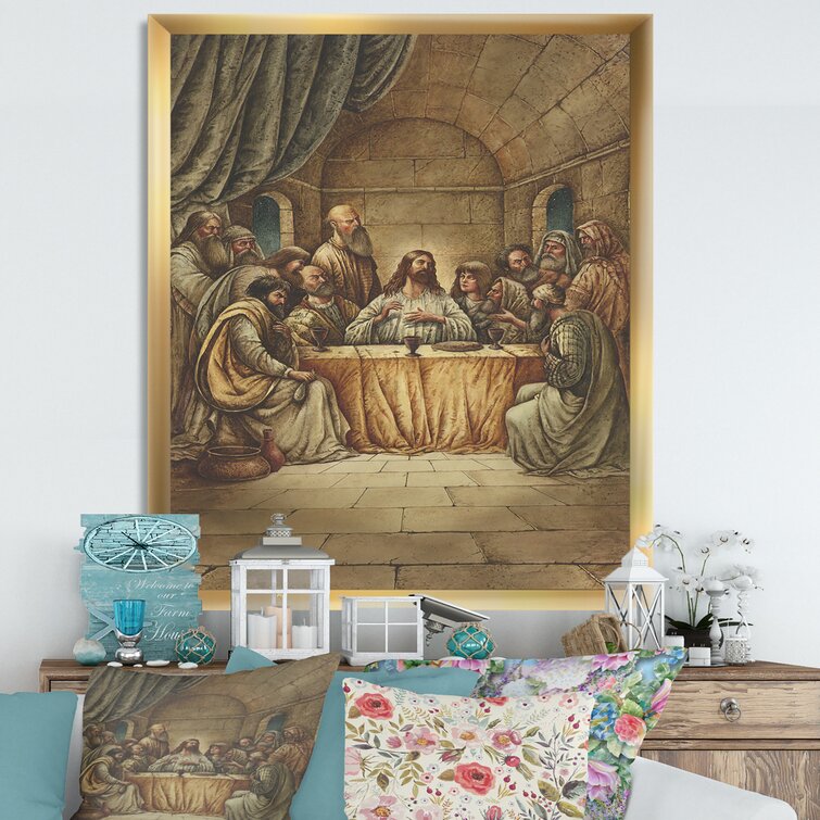 Bless international The Last Supper Of Jesus Framed On Canvas Print  Wayfair