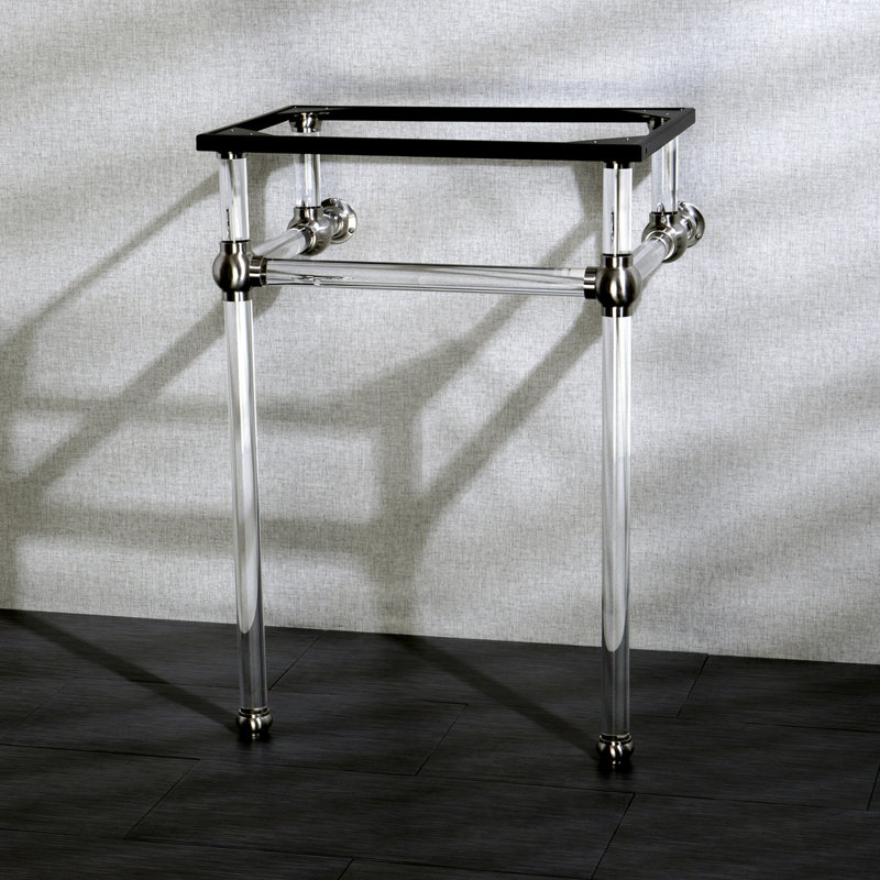 Kingston Brass Templeton Acrylic Console Sink Legs, Brushed Nickel