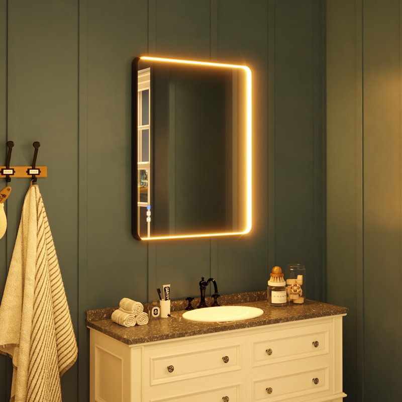 Miroir de salle de bain mural, 28 po x 36 po, Rectangle