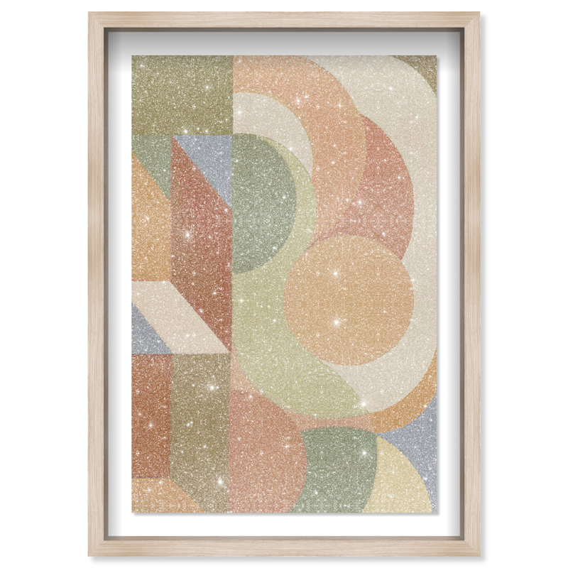 Adore You More Shadowbox Abstract Print by Oliver Gal, Black Frame, 10 x 15, 37.5"H x 55.5"W, Natural Oak Shadowbox