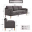 Canapé standard rembourré à accoudoirs carrés de 84 po Lagoa-1631770482