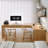 Solid Wood L-shaped Desk with Drawers-1588960651