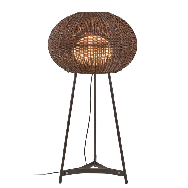 Garota 52.28'' LED Tripod Floor Lamp, Graphite Brown/Brown