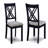 7-Pc Dining Table Set Light Black Gray Rectangular Table Grey Upholstered Dining Chairs
