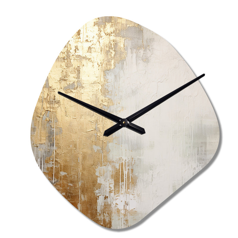 Horloge murale asymétrique en métal Manahan Minimal, Petit