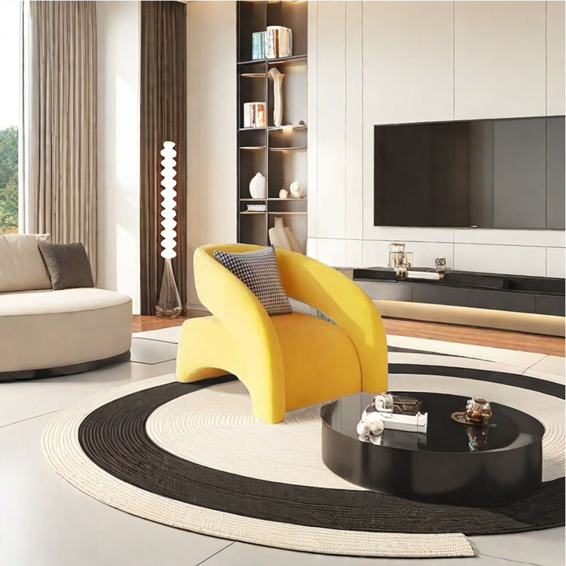 Canapé simple de luxe léger, Jaune