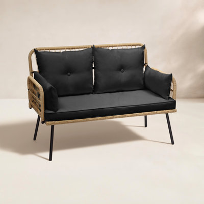 Belulah 44.9'' Wide Metal Loveseat with Cushions