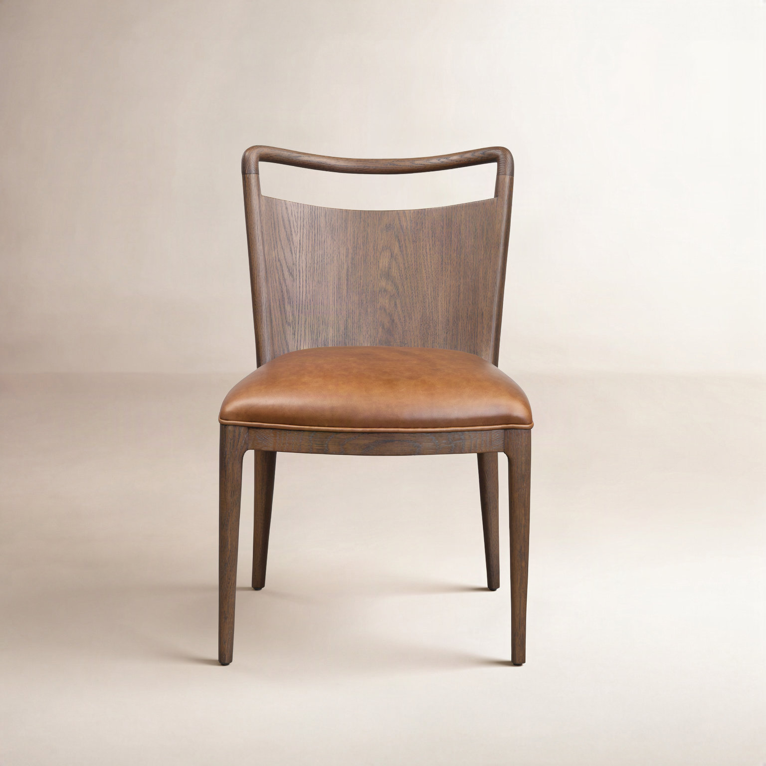 Bibiana Linen Oak Dining Chair, Polyester Blend; Linen, Sonoma Chestnut