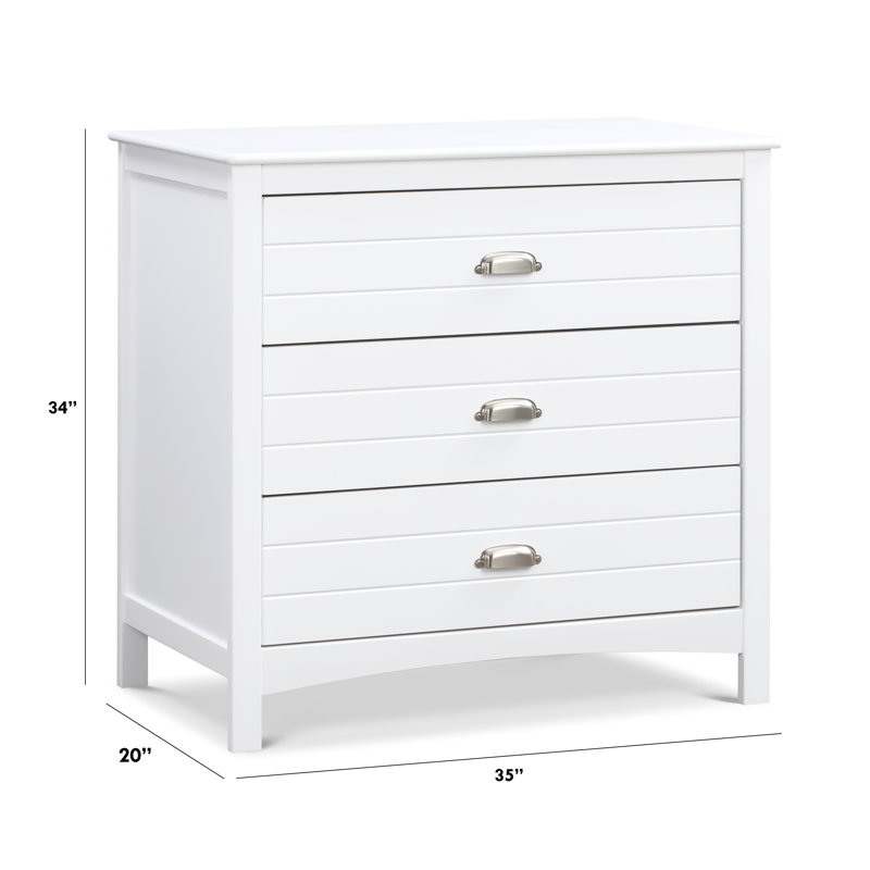 Commode 3 tiroirs Nolan, Blanc