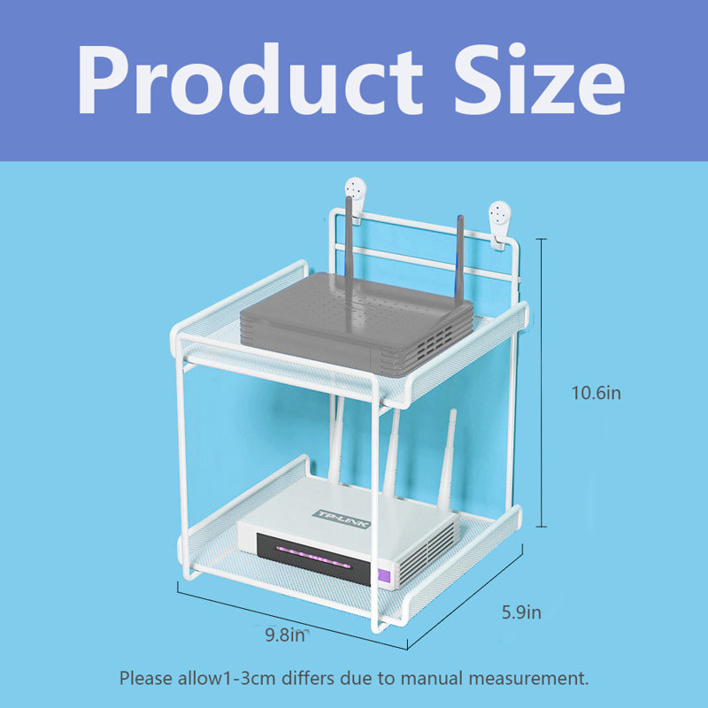 Aakanksha 2 Piece Metal Floating Shelf, White
