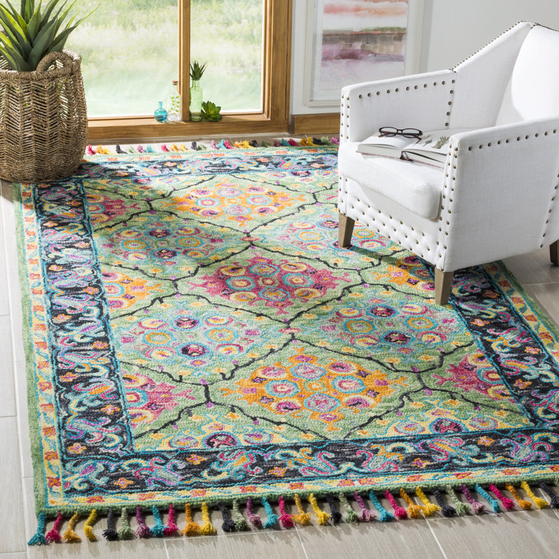 Vahakn Hand Tufted Wool Oriental Rug, Rectangle 4' x 6'