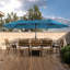 Parasol de patio 15 pi avec base et DEL 15 pi-88606174