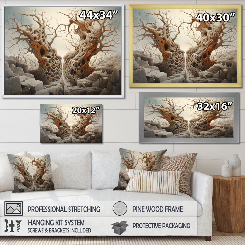 «Tw torsed Roots», impression sur toile, Toile tendue, H 24 po x l 32 po x P 1 po