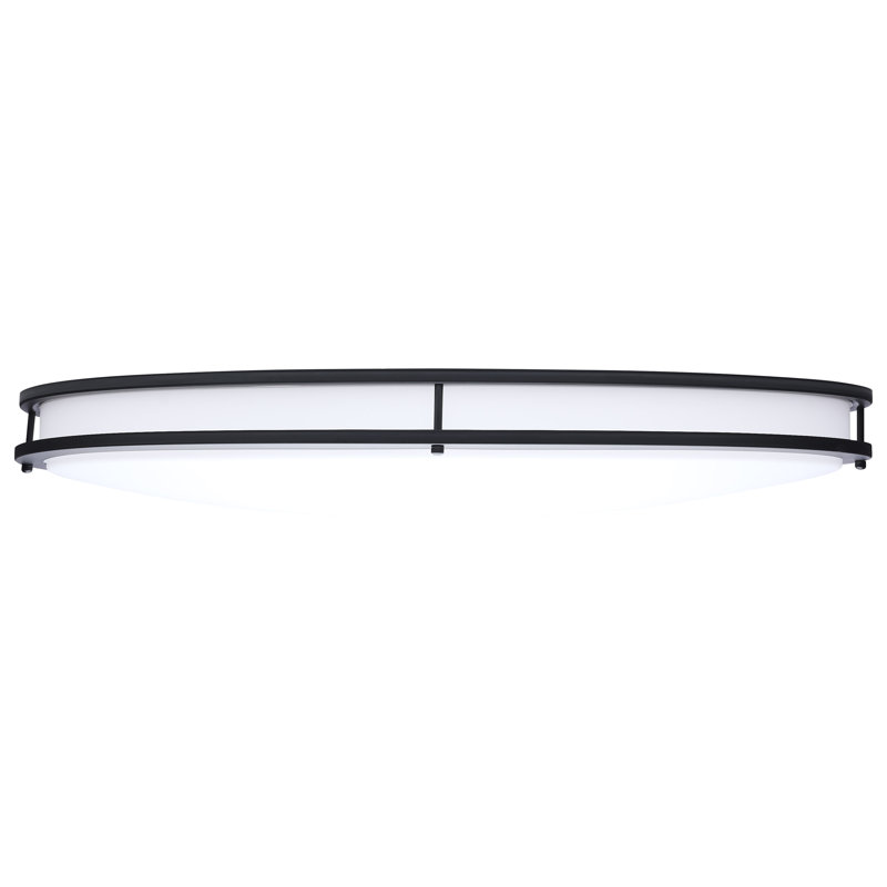 Glamour LED 32 Inch Oval Flush Mount Finish 27K/3K/35K/4K/5K CCT Selectable, Black