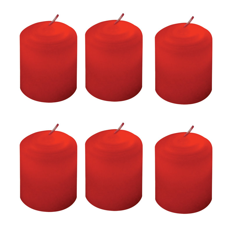 Bougie votive non parfumée, Rouge