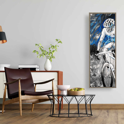 Toile encadrée Professional Blue Cyclist | Décoration intérieure