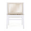 Ensemble de 2 chaises de salle à manger d'extérieur, fauteuil de patio en bois d'acacia avec dossier en corde et coussin hydrofuge, structure blanche, capacité de poids de 400 lb
