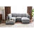 U-shaped Sectional With Movable & Functional Charging Tool, Grey - Efficient Use Robust Frame, Secure Structure-1617185560