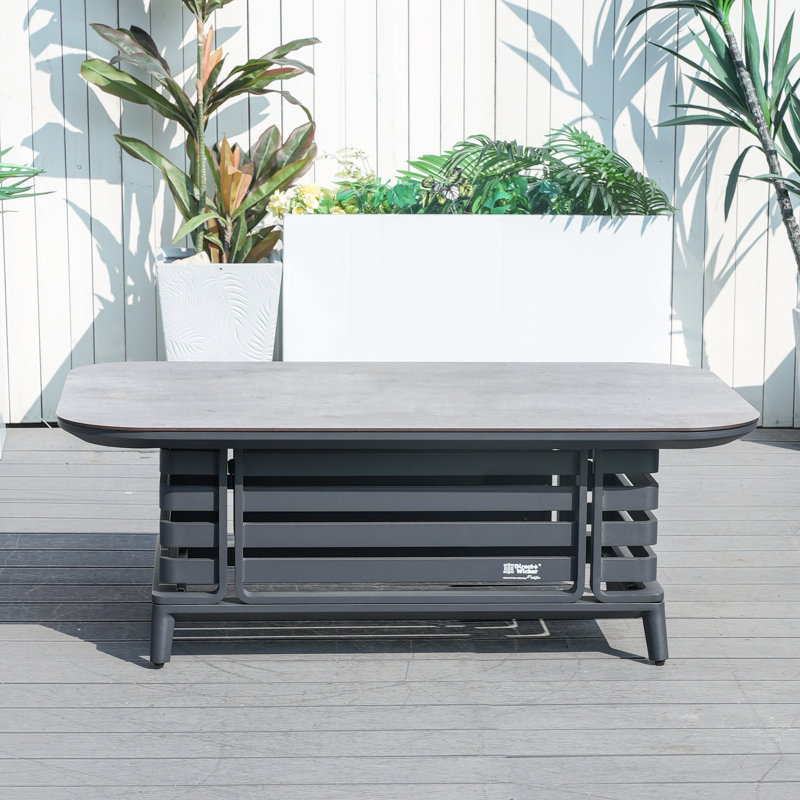 Patio Aluminum Rectangular Coffee Table