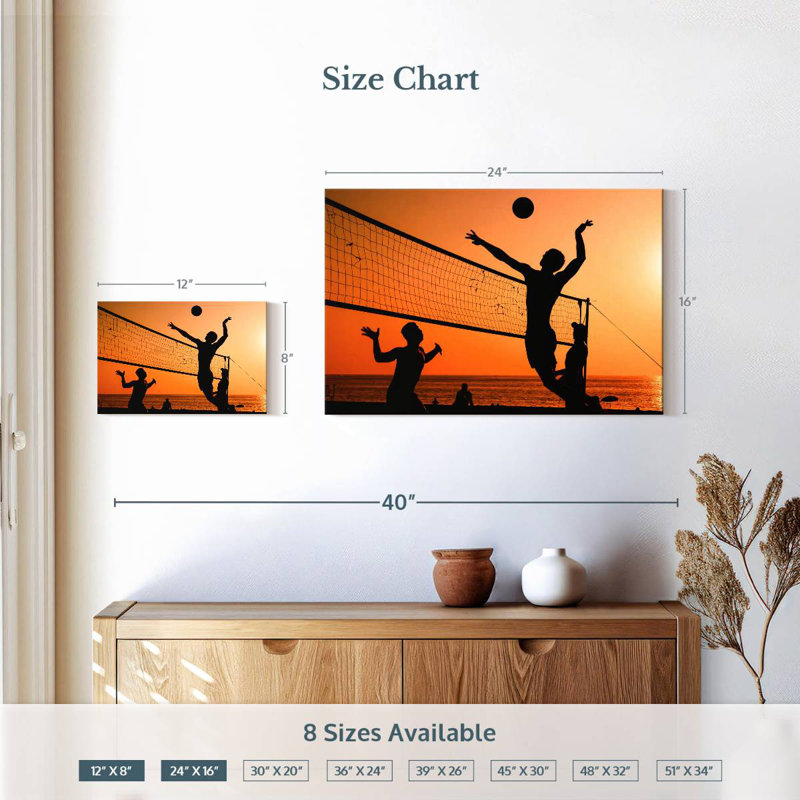Sireci Beach Volleyball, 16" H x 24" W