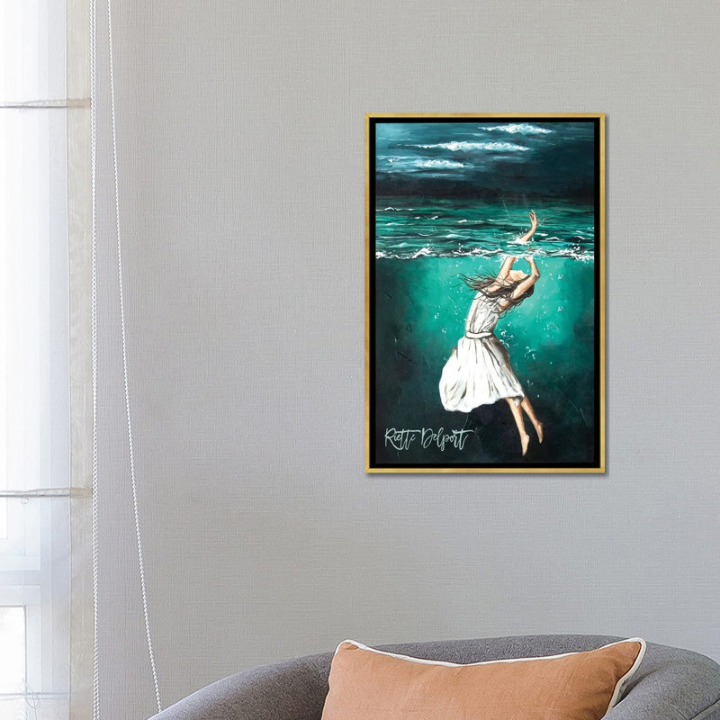 Grace, Impression sur toile flottante sans passe-partout, H 26 po x l 18 po, Doré