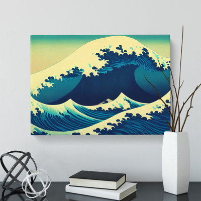 Compelling Japanese Wave - Wrapped Canvas