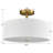 Kerre Dimmable Linen Drum LED Semi Flush Mount