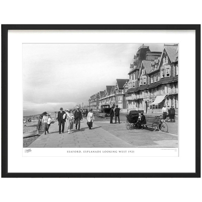 Seaford, Esplanade Looking West 1921 by Francis Frith - Single Picture Frame Print, 28cm H x 36cm W x 2.3cm D