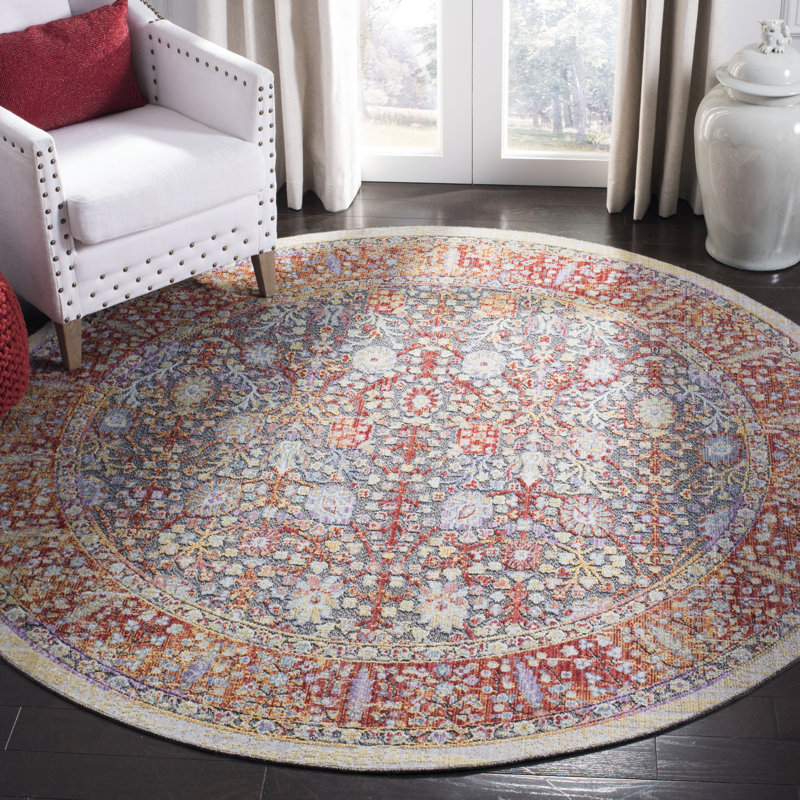 Younes Provance Performance Oriental Rug, Round 6'7"