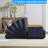 6-Position Adjustable Multi-Functional Recliner Sofa Bed - Ergonomic Chaise Lounge With Side Pockets And Tufted Craft - 180° Flat To 90° Upright - Compact 26.4" To 52.4" Dimensions For Living Room, Bedroom, Or Office-1589013451