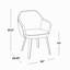 Chaise de salle à manger en bois blanchi et velours - ensemble de 2-539798141