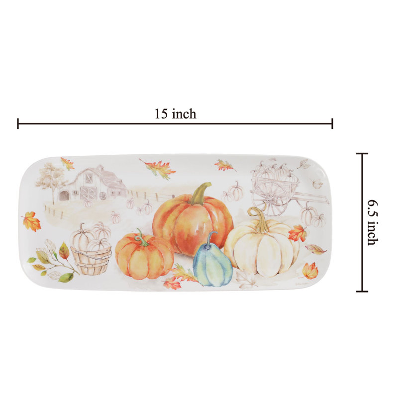 2-Piece Pumpkin Season 15" Tray