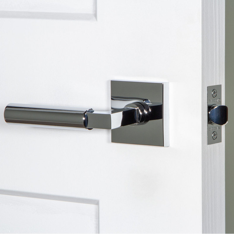 Viaggio Circolo Rosette Single Dummy with Contempo Lever, Right, Satin Nickel, Square