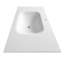 Lavabo à surface solide en résine de pierre dans le meuble-lavabo de salle de bain - blanc mat, 39,39 lb, configuration flexible, finition teintée, utilisation confortable pour une hauteur de 6,86 po, esthétique universelle, résistance aux rayures, installation facile