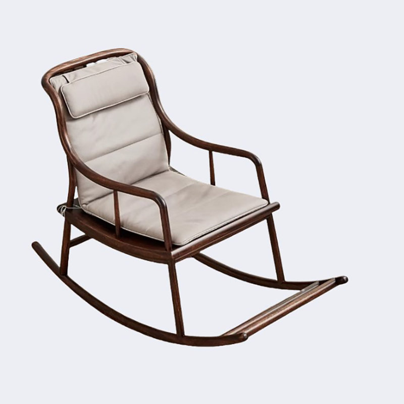 Chaise berçante légère en bois massif de luxe