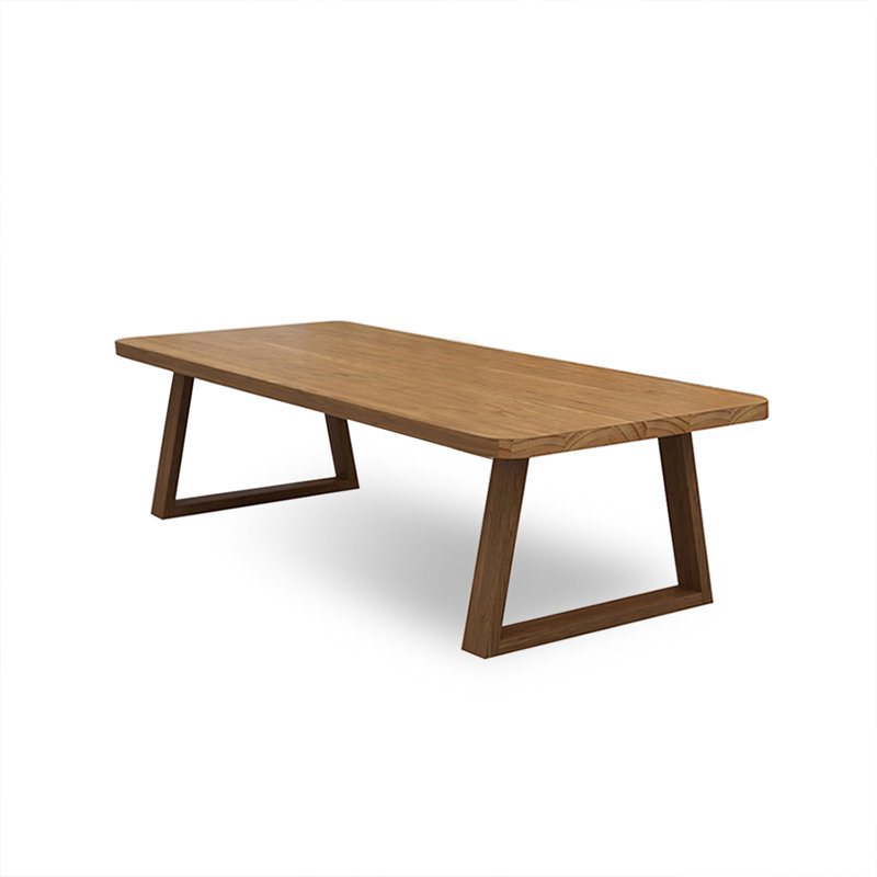 Bureau rectangulaire en bois massif Burlywood, H 29,53 po x l 62,99 po x P 27,56 po