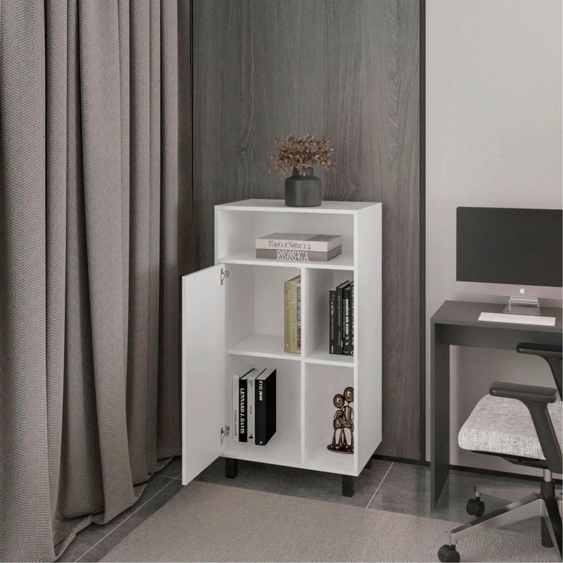 Armoire avec rangement ouvert et 1 porte