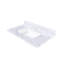 Comptoir de meuble-lavabo blanc Carrara de 37 pouces avec trou de robinet pré-percé et dosseret de 4 pouces Iverra (lavabo seulement)-124006319-124006323