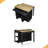 47 Inch Kitchen Island With Extendable Dining Table, Rubber Wood Veneer Kitchen Table With Internal Storage Rack-541705279