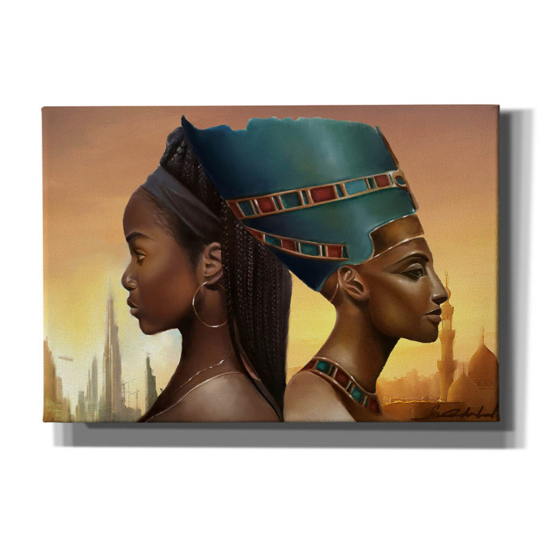 «Past and Futur Queens» par Salaam Muhammad, H 18 po x l 26 po x P 0,75 po