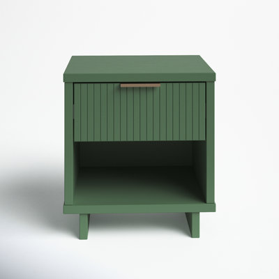 Granville 18" W 1-Drawer Solid Wood Nightstand in Sage Green