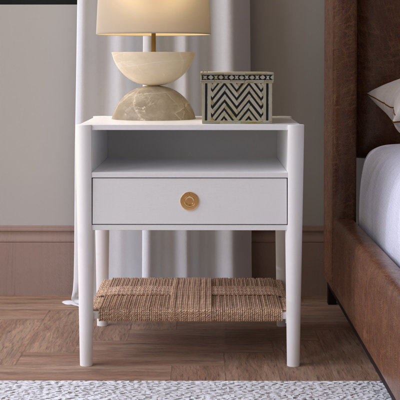 Table de chevet Madeline, Blanc