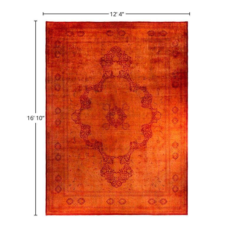 Tapis unique en laine 12 pi 4 po x 16 pi 10 po Gruber